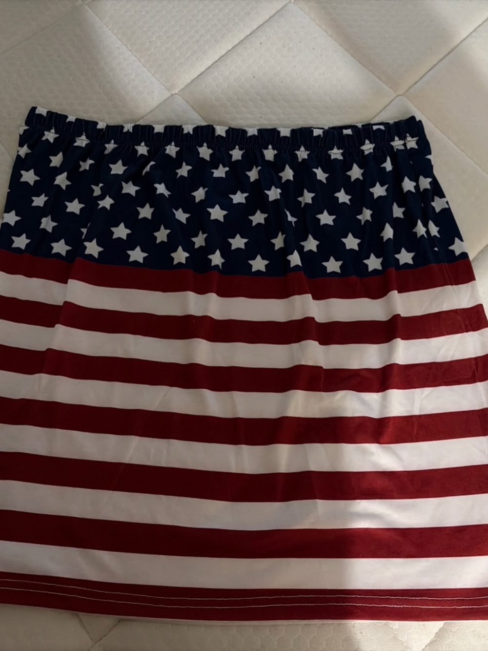Patriotic Stars & Stripes Mini Skirt - Red, White & Blue